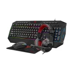 Havit HV-KB501CM Wired Black Gaming Keyboard Mouse Headphones and Mouse Pad Combo
